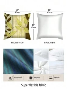 4入組超柔軟藝術樹葉裝飾枕套，適用於汽車、更衣室和家居裝飾，適用於臥室和客廳沙發枕套。 - 彩色 - 查看 2