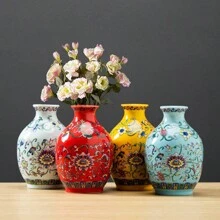 Chinese-Style Blue And White Porcelain, Art Collectible, Suitable For Home Decoration, Bookshelf Display. Vase Room Decor Flower Vase Glass Vase - Multicolor - View 1
