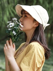 1 件装女士日式蝴蝶结太阳帽，宽边渔夫帽，夏季防晒，可搭配马尾辫，Ins 太阳帽 - 漁夫帽 - 查看 6
