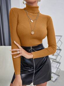 Women Sweaters - Mustard Yellow - View 4