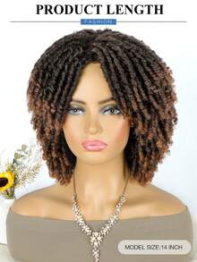 Dreadlock Synthetic Braiding Short Wigs Crochet Twist Braids Wigs Afro Curly Synthetic Braiding Wig For Women