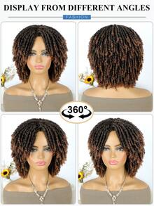 Dreadlock Synthetic Braiding Short Wigs Crochet Twist Braids Wigs Afro Curly Synthetic Braiding Wig For Women