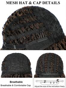 Dreadlock Synthetic Braiding Short Wigs Crochet Twist Braids Wigs Afro Curly Synthetic Braiding Wig For Women