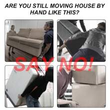 5-Piece Set Stainless Steel + ABS Furniture Moving Tools, Sofa & Bed Mover, Single Person Durable Wheels With Strong Load-Bearing, Multifunctional Heavy Duty Mover For Home