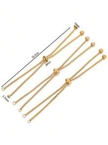 3 stks/pak roestvrijstalen armbandverlengingsketting van verschillende maten voor doe-het-zelf sieraden maken
