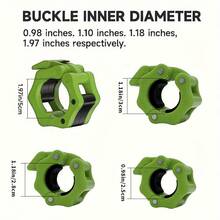 1對啞鈴夾，快速鎖定彈簧夾，啞鈴夾，舉重板夾，健身房健身訓練和健美 {2.5cm/0.98in 2.8cm/1.1in 3.0cm/1.18in 5.0cm/1.96in} - 綠色 - 查看 2