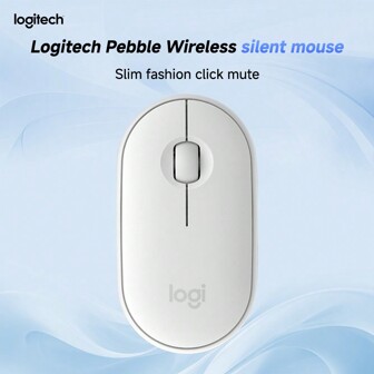 Logitech PEBBLE笔记本电脑平板电脑鼠标无线蓝牙鼠标轻薄静音办公电池USB迷你鼠标
