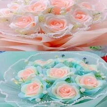1 a 5 piezas de cinta de satén, para decoración de flores de rosa DIY, envolver regalos - Cinta moño para fiesta de boda