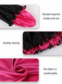 1 PC Satin Bonnets  Double Layer  Sleeping Silk Bonnet