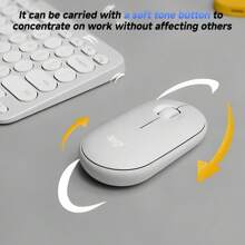 Logitech PEBBLE Laptop Tablet Computer Mouse Wireless Bluetooth Mouse Light And Thin Mute Office Battery Usb Mini Mouse