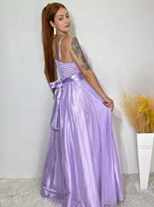 vestido longo de festa alca renda brilhoso