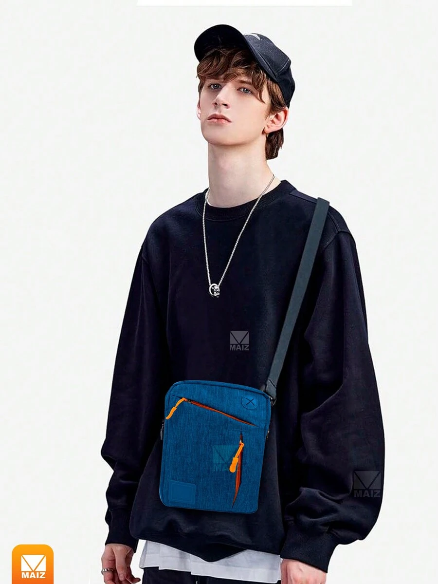 Bolsos De Hombro Informales Para Hombre Bolso Pequeño Cruzado - Rojo - Ver 1