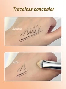 1pc Black Triangular Concealer Brush For Acne, Dark Circles, Tear Troughs, Highlighting And Detailing,Foundation Brush,Concealer Brush,Blush Brush,Contour Brush,Blush Brush,Bronzer Brush,Powder Brush,Foundation Brush,Blush Brush - Black - View 3