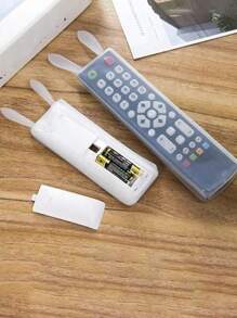 1pc Clear Silicone Remote Control Cover For Small Air Conditioner & Large Tv Remote, Dustproof Protective Case,Bag,Organizer,Storage Insulation,Galentines,Puppy,Carnival,Party Decorations,Kitchen Decor,Household Items - Clear - View 3