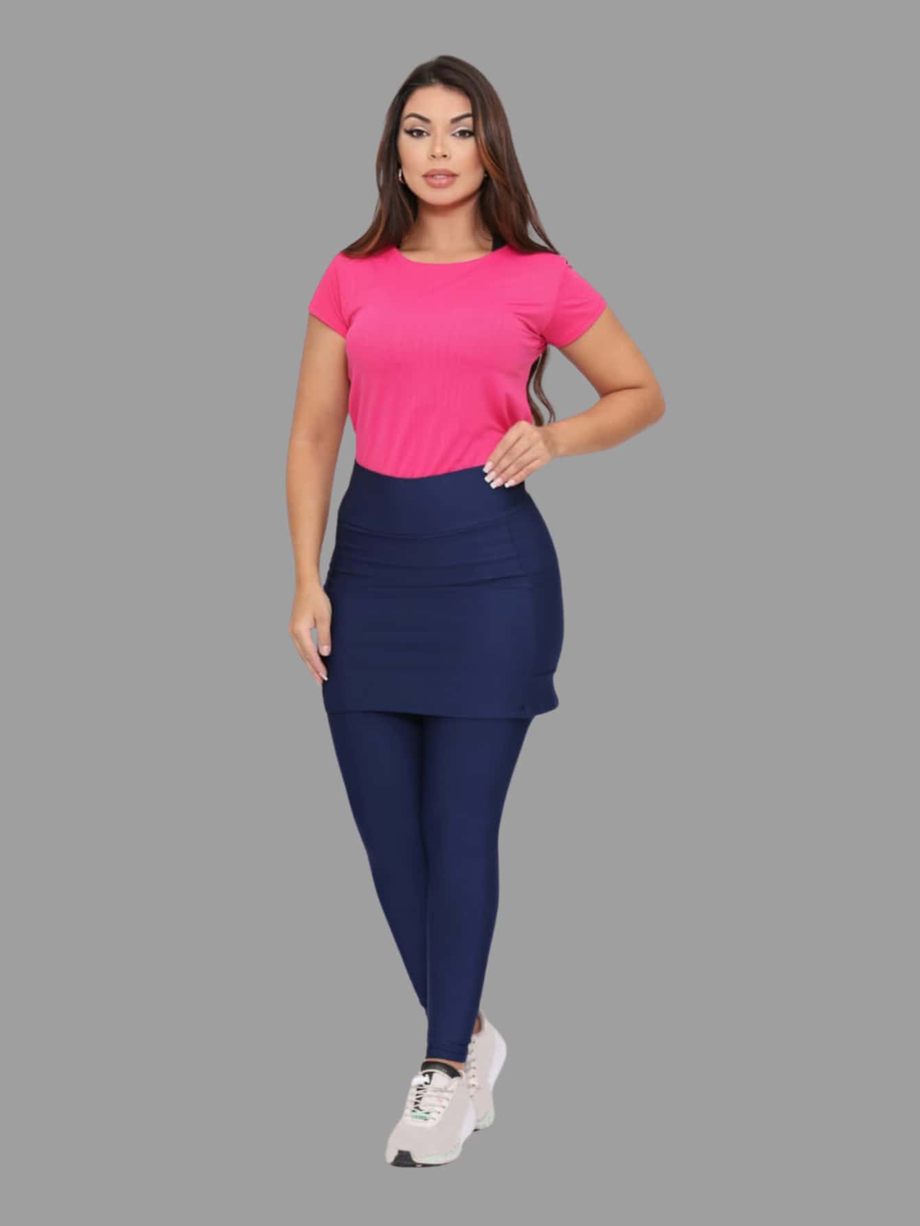 Women Outdoor Leggings - Blue - View 1