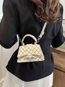 Estuche de lápiz labial de alta calidad 2026, bolso cuadrado mini, bolso versátil de unicolor nuevo, bolso de mujer - Beis - Ver 6
