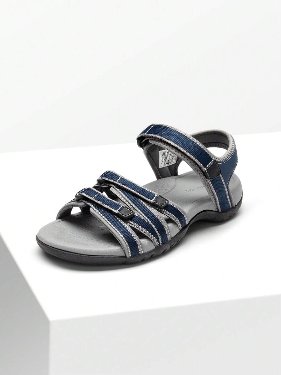 Womens Comfortable Hiking Walking Sandal With Adjustable Hook And Loop Strap, Sports, Travel,Summer Beach Outdoor Light Weight Water Shoes - Màu xanh hải quân - Xem 1