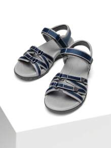 Womens Comfortable Hiking Walking Sandal With Adjustable Hook And Loop Strap, Sports, Travel,Summer Beach Outdoor Light Weight Water Shoes - Màu xanh hải quân - Xem 5