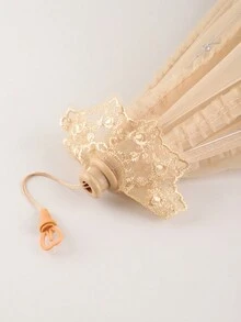1 cái Vàng Có thể thu gọn Thép không gỉ Vỏ thực phẩm Lều , Ren Bàn Vỏ thực phẩm , & Bụi bặm Lưới Bàn Dịch vụ Che phủ - Inch - Vàng - Xem 6
