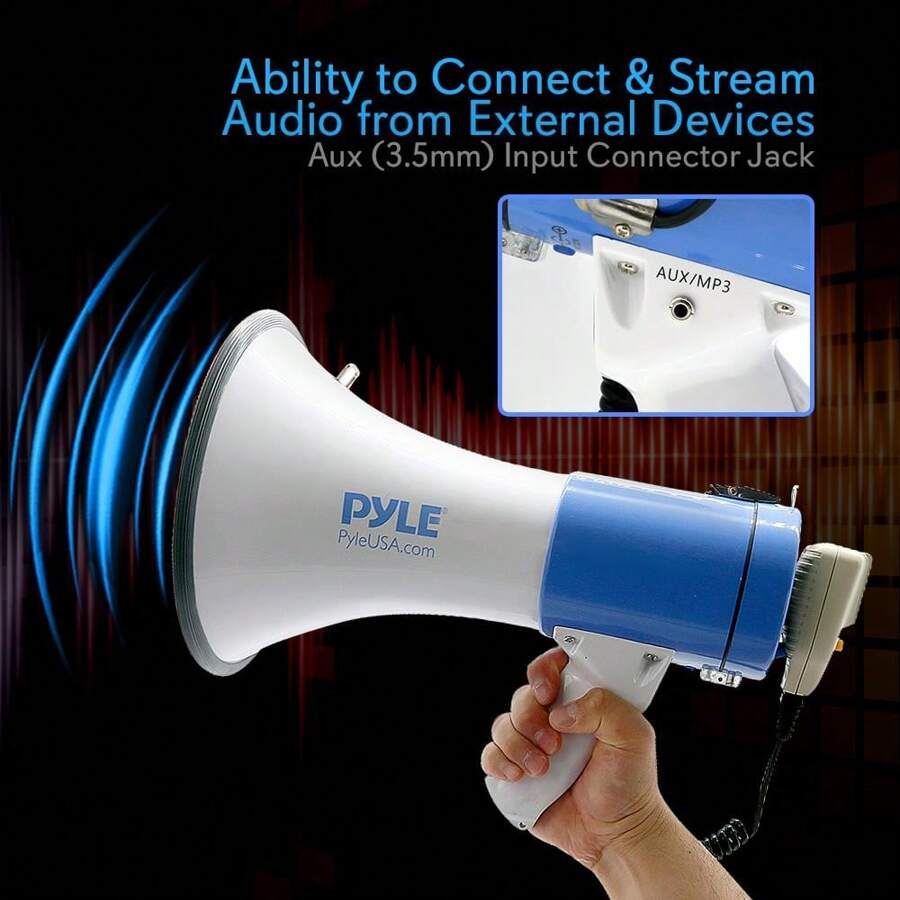 NUTRICHEF Pyle Megaphone Speaker System With BuiltIn Rechargeable