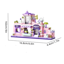 1 Set ABS City Street Scene Building Block Kits, DIY Autumn Flower House, Barista Time Milk Tea Cafe, Fun Small Construction Toys, Develop Hands-On Skills, Creative Home Decor, Gift For Birthday, Holiday, Adults