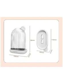 Có thể mang đi Hộp xà phòng Với Nắp , Bịt kín được , Không thấm nước , Chống rò rỉ , Cho du lịch , Làm Việc  Du lịch , Cắm trại , Nhà  Sử dụng - trắng - Xem 5