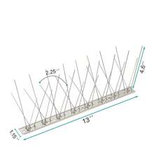10入組鳥釘鴿釘防鳥釘鳥防禦器不銹鋼鳥釘旋轉器，10.6英尺適用於鴿子和其他小鳥 - 銀色 - 查看 2