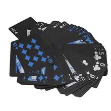 Bộ 54 lá bài PVC chống thấm nước, thích hợp cho các trò chơi trên bàn, tiệc tùng, bài poker tiêu chuẩn, bài nhựa đen tuyền chống thấm nước, bài ma thuật PVC. - Nhiều màu - Xem 6