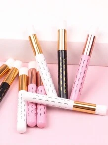 5PCS Makeup Brush Shampoo,Pink Black White Multicolor Brush Shampoo Soft Facial Cleansing Brush For Cleaning Eyelashes Eye Lash Foam Cleaner Applicator Brush Makeup Tools