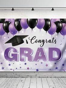 2024 Graduation Season Party Decorative Backdrop Cloth Graduation Party Decorations, Congratulations Grad Banner, Class Of 2024 Graduation Decorative Backdrop Banner - Graduation Backdrop 2024 For Graduation Decorations. - Multicolor - View 1