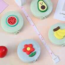 1/2/5pcs Cartoon Mini Retractable Tape Measure, Multifunctional Round Portable Soft Ruler, Measure Bust Waist, Compact Cute Measuring Tape, Portable