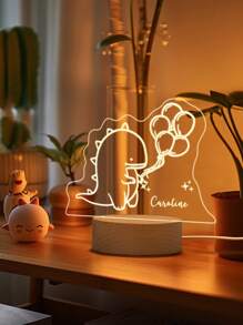 1 Stück Nachtlicht mit Wunschname, personalisiertes Nachtlicht mit Namen, personalisierte Geschenke für Tochter/Sohn, personalisierte Schlafzimmer Dekoration, kundenspezifisches Nachtlicht mit Holzsockel, graviertes Acryl-Nachtlicht, Tier-Lampe, Geburtsgeschenk, süße Tier-Nachtlampe, Zimmer Dekor Lampe, bestes Geschenk für Mama am Muttertag, Muttertagsgeschenk, Vatertagsgeschenk, Geburtstagsgeschenk, bestes Geschenk für sie/ihn, Geschenk für Mama/Papa
