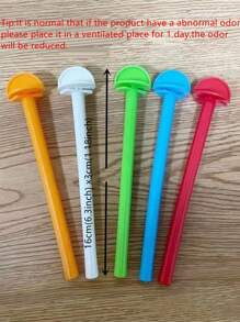 5pcs Solid Random Bird Standing Pole, Bird Finch Canary Budgie Cage Platform Plastic Bird Perch Random Color - Multicolor - View 2