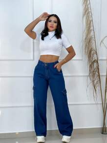 Women Jeans - Rửa trung bình - Xem 3