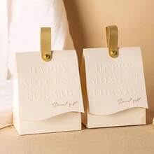 Conjunto de 10 cajas de regalo de dulces creativas, cajas de dulces de mano, bolsas de dulces, cajas de regalo de dulces, cajas de papel decorativas, cajas vacías para regalos de bodas y fiestas - Burdeos - Ver 5
