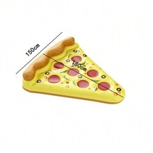 180cm PVC Inflatable Pizza Slice Floating Bed Raft Swimming Ring Air Mattress Float Row Adult Swimming Pool Water Toy Swim Beach - Yellow - View 2