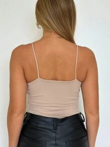 Women Tank Tops & Camis - 摩卡棕 - 查看 2