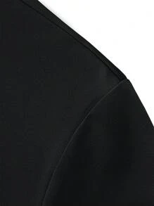 Young Boy Easter Bunny Footprint & Letter Print Short Sleeve Round Neck Casual T-Shirt