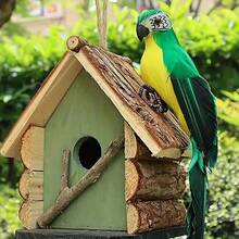 1 Pieza de Pájaros Artificiales Pájaros Falsos Halloween Papagayo de Pirata Aves con Plumas Figura de Papagayo Decoración para Manualidades Jardín Selva Ornamento de Hogar, Colores Surtidos (Papagayo) - Blanco 1 Uds. - Ver 9
