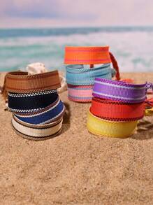 10Pcs/Lot Simple Weave Bracelet Fashion Summer Beach Style Beautiful Friendship Tassel Bracelets For Women And Men