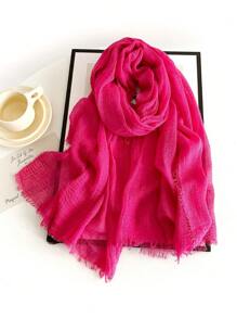 1pc Women Solid Color Bandana Scarf Silk Shawl Headband Scarf For Daily Wear, Music Festival, Beach Towel, Hairband, Headwear, Clothing Accessory Pack - Multicolor - View 10
