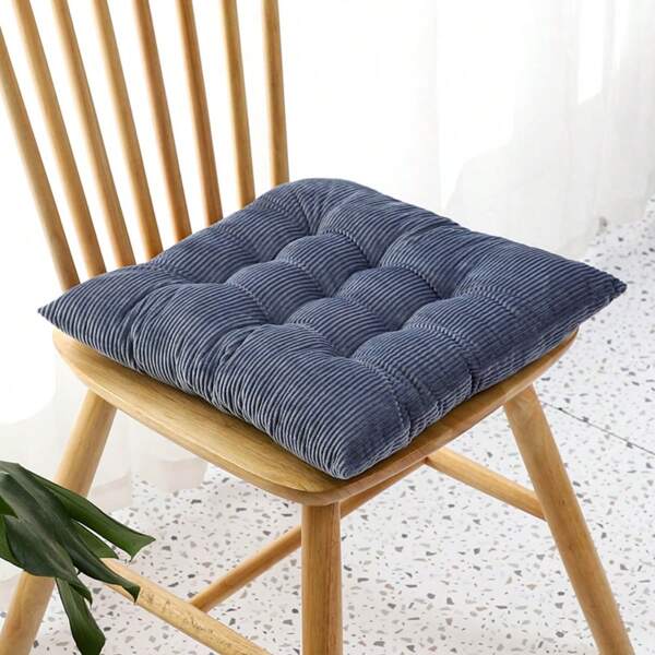 1 Peça Almofada de Assento Quadrada de Veludo Cotelê, Almofada de Cadeira Macia para Sala de Estar, Sala de Jantar, Escritório, com Núcleo de Alta Elasticidade, Adequada para Decoração Doméstica e Decoração de Festas