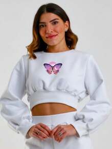 Women Sweatshirts - 白色 - 查看 1