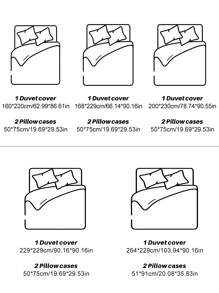 3pcs Bohemian Style Wave Floral Patterned Polyester Fiber Quilt Cover Three-Piece Set, Simple Japanese-Style Khaki Crafted Polyester Quilt Cover Set Suitable For All Seasons - Khaki - View 3