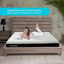 Colchón Individual 100x190cm Memory Foam Espuma Transpirable y Adaptable Colchones en Caja Alivio Dolor de Espalda - Blanco - Ver 7