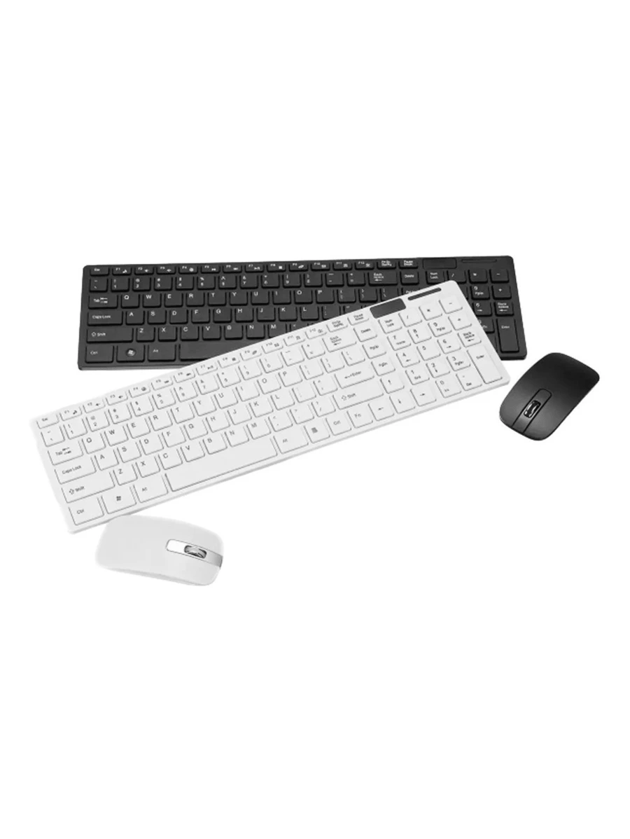 Kit Teclado E Mouse Sem Fio Wireless 2.4ghz 3200dpi Óptico - Preto - Visão 1