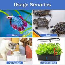 10W USB-Powered Compact Submersible Aquarium Heater With Precision Digital Thermostat For 1-2 Gallon Tanks, Ideal For Betta Fish And Turtles, Featuring Adjustable Temperature Control - Black - View 7