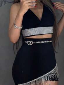 Women Belts - 銀色 - 查看 1