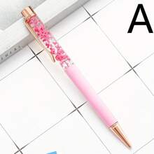 1pc Ballpoint Pen, Creative DIY Oil-Filled Dry Flower Pen Spot Family Pack Flower Pen Advertising Ballpoint Pen, Flower Pen Ballpoint Pen Back To School - Multicolor - View 7