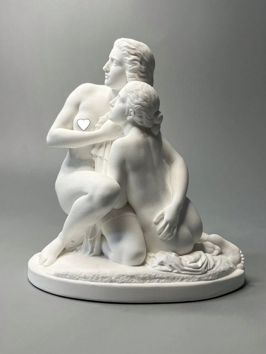 丹麥藝術 女性雕像 酒櫃擺設 浴室櫃 裝飾品 手工製作 假期紀念品 生日禮物 無香氣香石 - 白色 - 查看 1